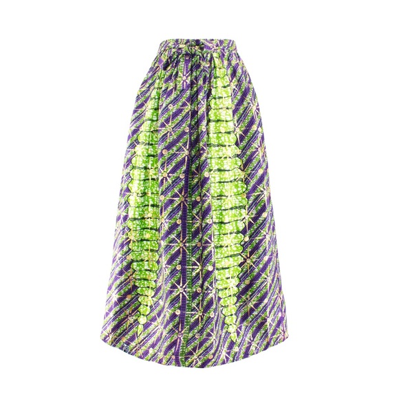 Long Maxi Skirt One Size Fit All Cotton Material Boho & Hippie Skirt African - Picture 1 of 2